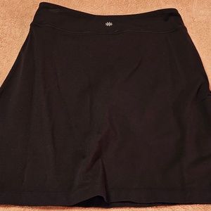Athleta Women Size Small Tall Skort Skirt Black Zippered Pocket